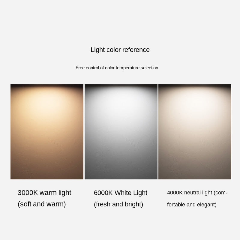 Downlight Hole Embedded Household Hotel Aisle Shop Commercial Narrow Edge Anti Glare Led Three Color Ceiling Downlight