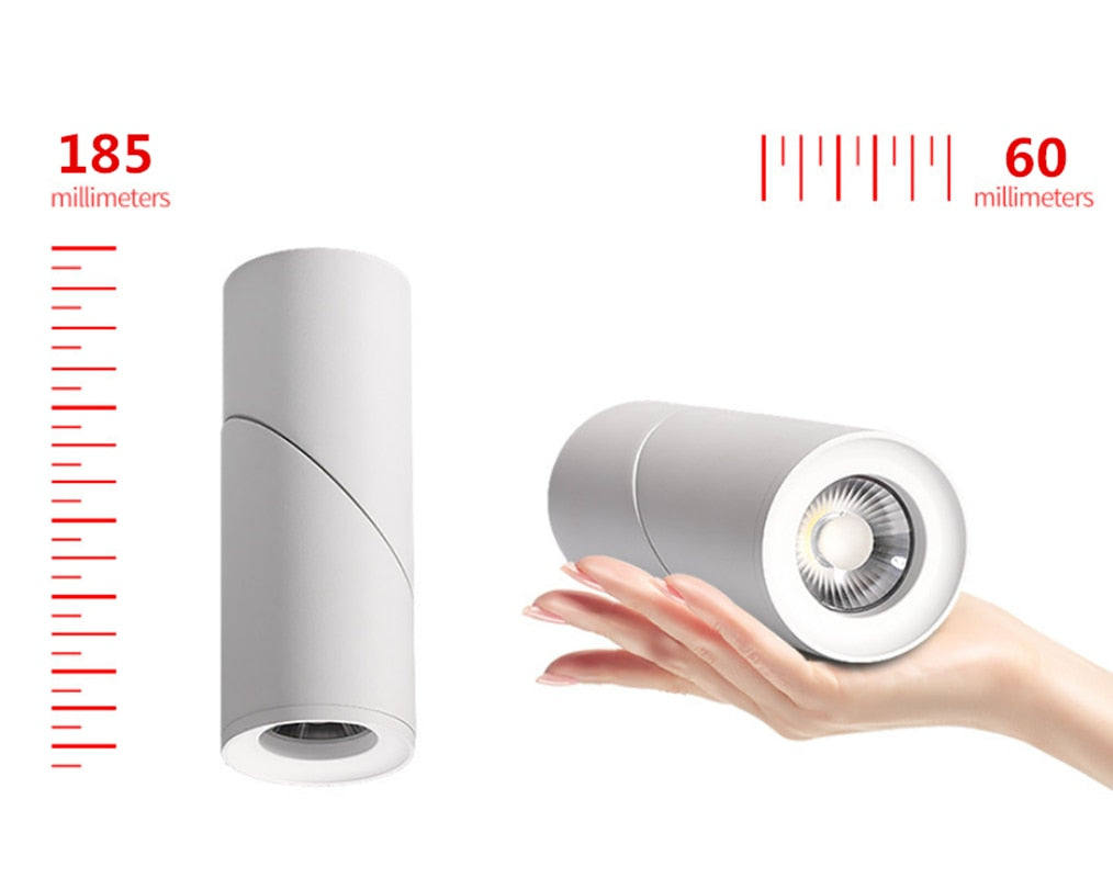 Dimmable Rotating LED Downlights 7W9W12W15W COB LED Ceiling Spot Lights AC110-220V LED Wall Lamp Warm Cold White Indoor Lighting