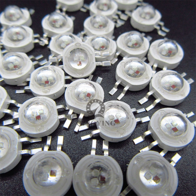 High Power LED Light-Emitting Diode LEDs Chip SMD 50pcs 1W 3W Warm White Red Green Blue Yellow For SpotLight Downlight Lamp Bulb