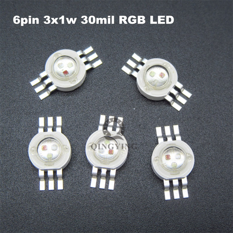 High Power LED Light-Emitting Diode LEDs Chip SMD 50pcs 1W 3W Warm White Red Green Blue Yellow For SpotLight Downlight Lamp Bulb