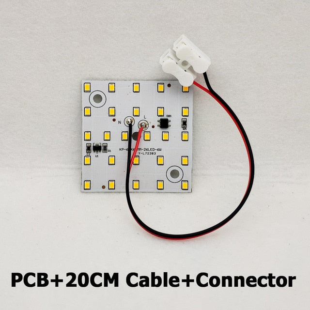 LED PCB 3W 6W 12W 5pcs/lot AC220V LED Downlight Module Aluminum plate White/Warm SMD2835 Smart IC Driver For Spotlight Lamps DIY