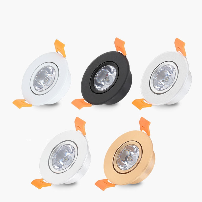 LED Ceiling Downlight RGB 3W Dimmable DC12V Recessed LED Spot Light Cabinet Showcase Lamp 220V Led Bulb With Remote Control