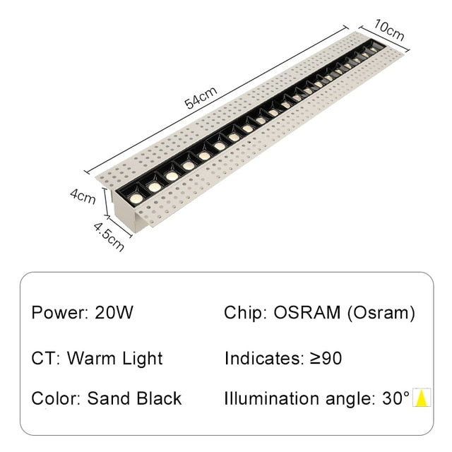 Frameless LED Ceiling Lamp Track Light Recessed Dimmable Downlight Led Ceiling Light Interior Restaurant Corridor Aluminum Lamp