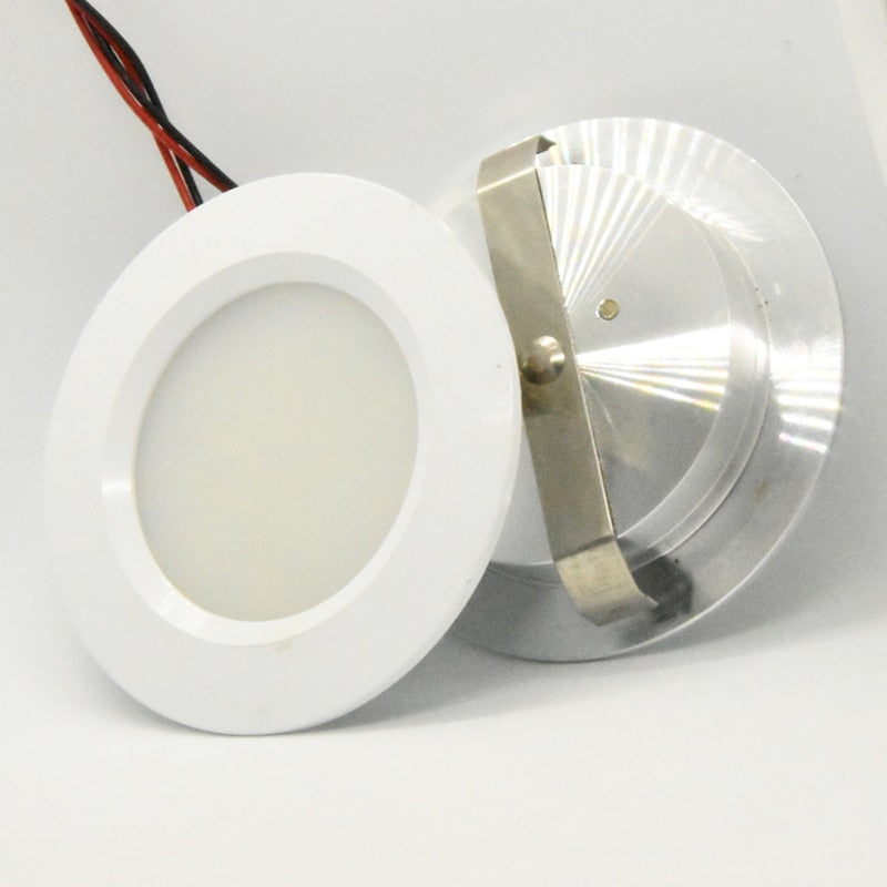 IP65 Slim Cabinet LED Spotlights Kitchen Ceiling Mini Spot Downlight Boat Marine Lamp Ultra Thin 12V 24V 3W Stainless Steel