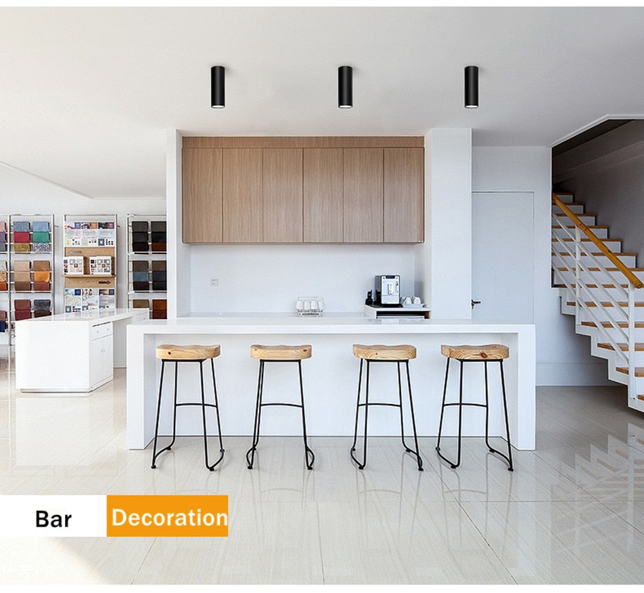 Long Tube Led Downlight Surface Mounted No Cut Hole Led Ceiling Downlight Length 75mm 200mm 300mm Indoor Led Ceiling Decoration