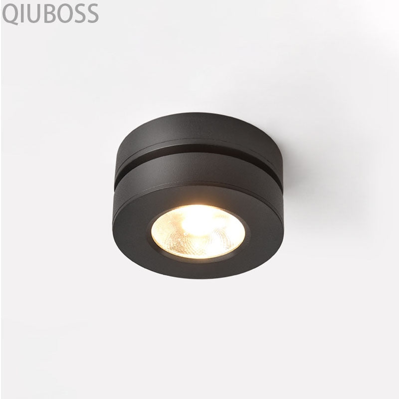 Folding Square LED Downlight COB 7W/9W/12W Surface Mounted LED Ceiling Lamp AC90~260V 355 Degree Rotation Spotlight Indoor Lamp