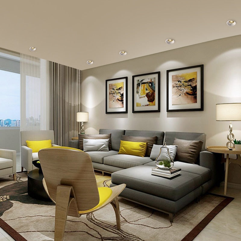 Home lighting Dimmable LED ceiling spotlights honeycomb nest anti-glare lens embedded LED downlight 5W 7W 12W 15W