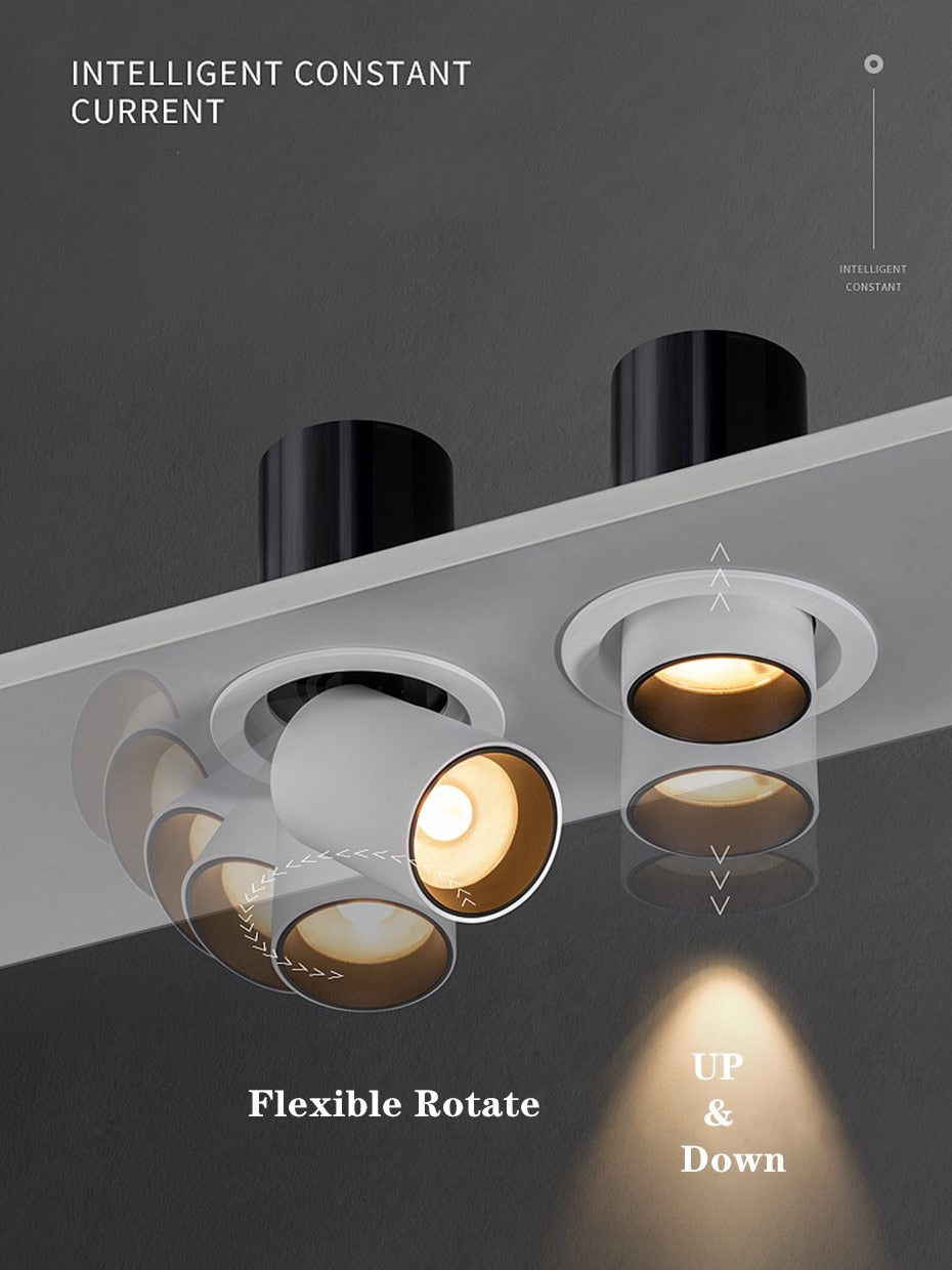 LED spot lights embedded ceiling lamp 7W 10W 12W Recessed Led Downlight Living Room Bedroom Simple Nordic Adjustable Rotatable LED