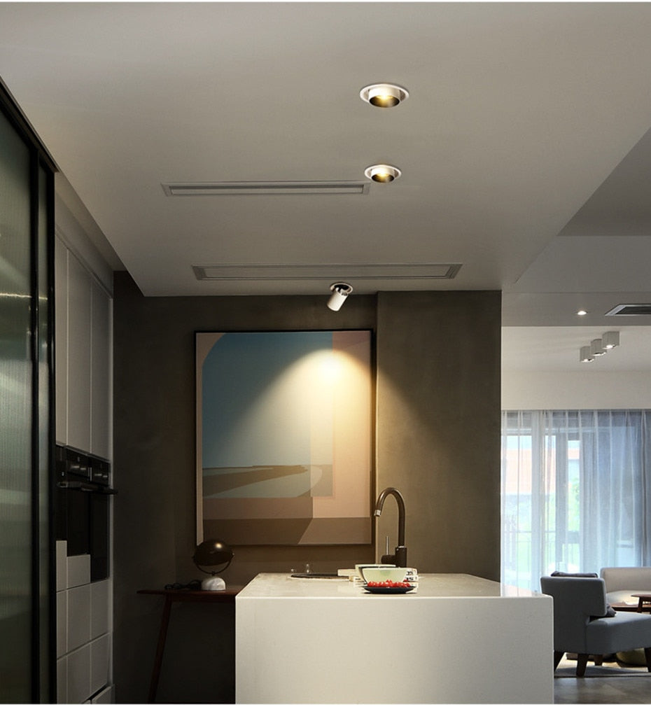 LED spot lights embedded ceiling lamp 7W 10W 12W Recessed Led Downlight Living Room Bedroom Simple Nordic Adjustable Rotatable LED