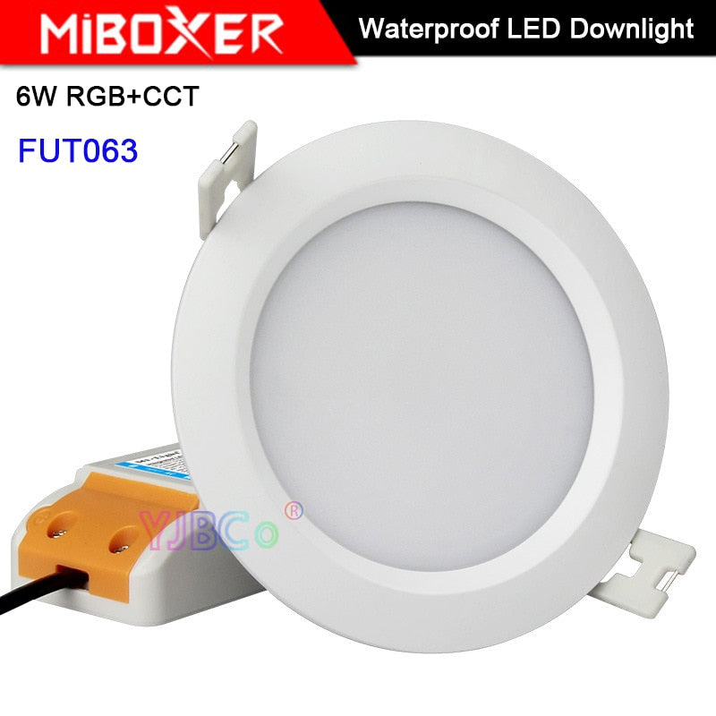 LED Round Brightness adjustable Miboxer 6W RGB+CCT Waterproof LED Downlight FUT063 AC 100V-240V