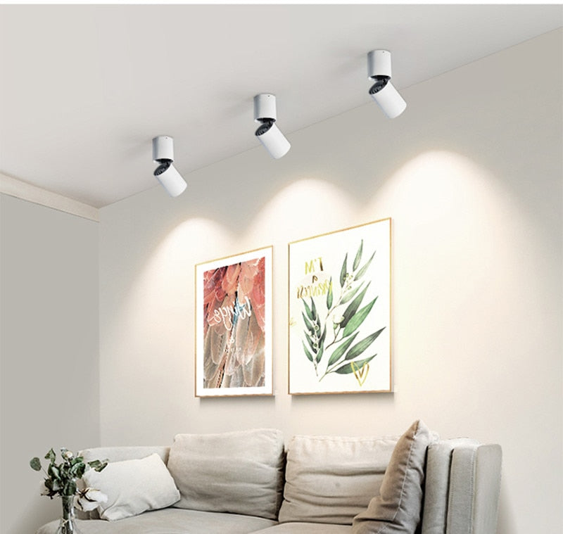 Dimmable 90 Foldable Recessed Ceiling Downlight AC 110V 220V 12W 15W Black/White Housing 360 Degree Rotatable Ceiling Spot Light