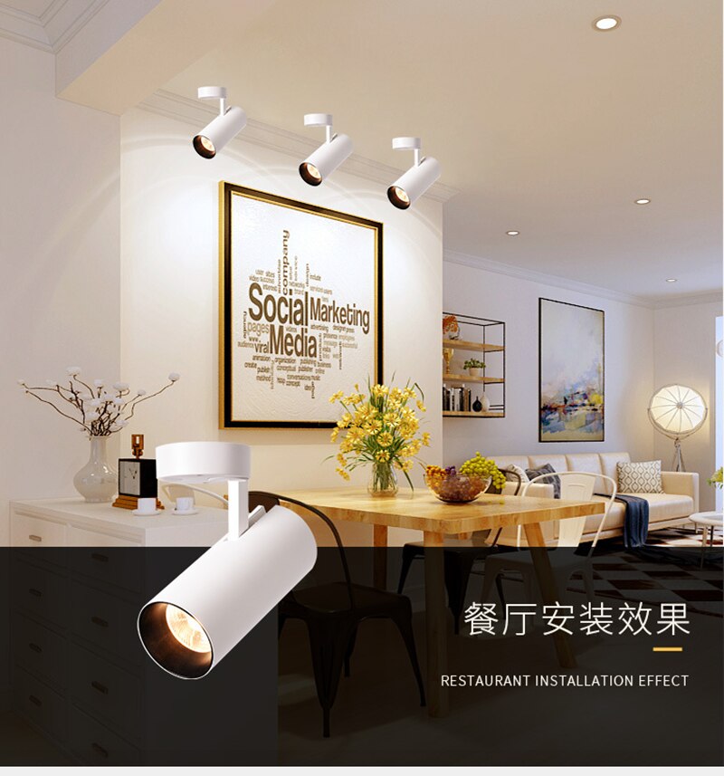 Surface Mounted 360° Rotatable LED Ceiling Downlight 7W 12W 20W 30W Spotlight Clothing Shop Store Home 220V