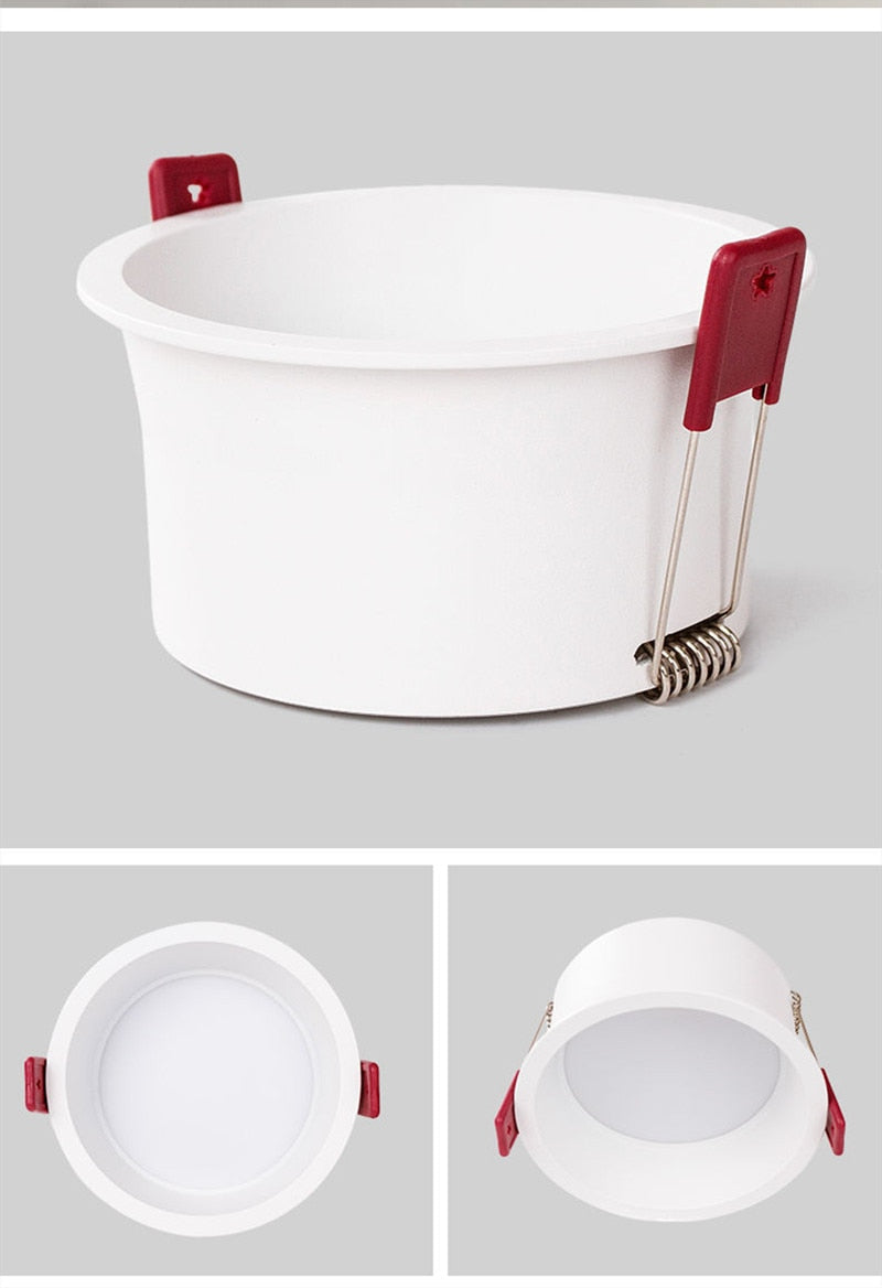 Dimmable Anti Glare Recessed Downlights Round LED Ceiling Lights Spot Lamp Led Ac220v 90-260v Spot 18w Home Decor Homekit Bulb