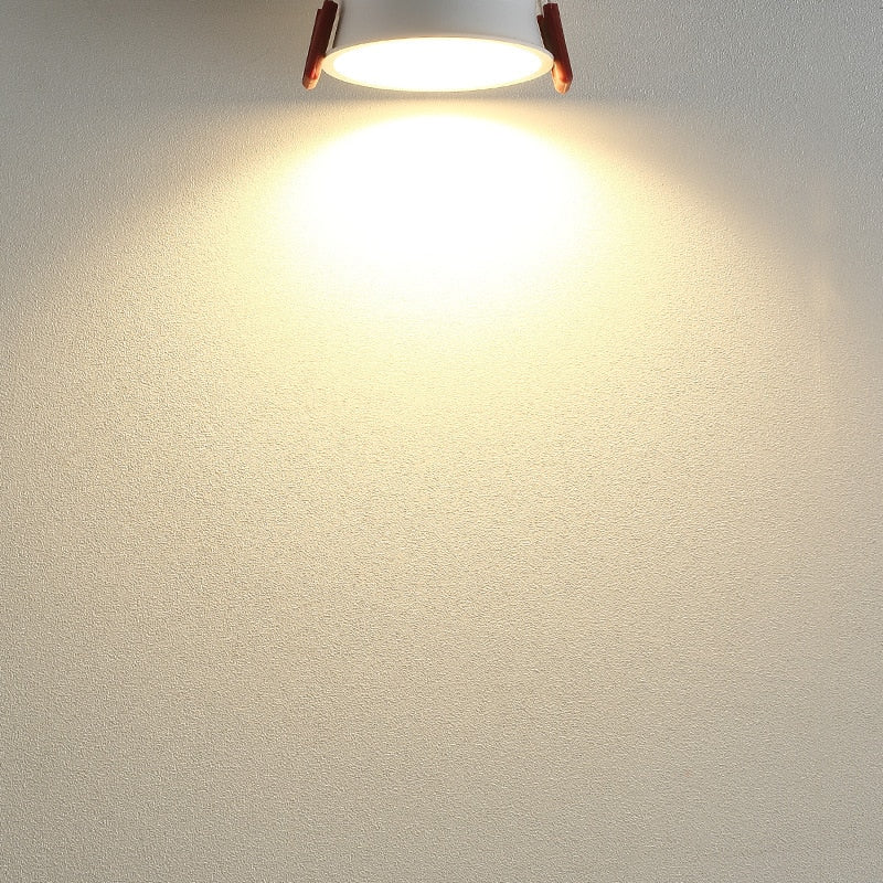 Dimmable Anti Glare Recessed Downlights Round LED Ceiling Lights Spot Lamp Led Ac220v 90-260v Spot 18w Home Decor Homekit Bulb