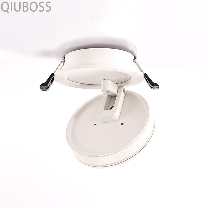 Round Foldable LED Ceiling Downlight LED Recessed Spotlight 7W/9W/12W/15W/18W/20W AC90-260V LED Background Lamps Indoor Lighting