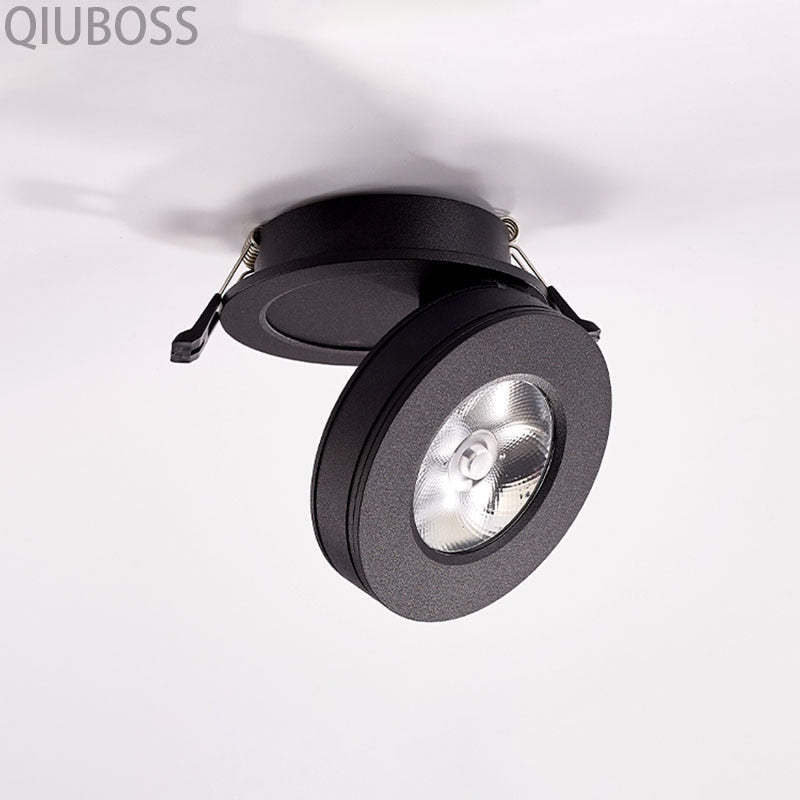 Round Foldable LED Ceiling Downlight LED Recessed Spotlight 7W/9W/12W/15W/18W/20W AC90-260V LED Background Lamps Indoor Lighting