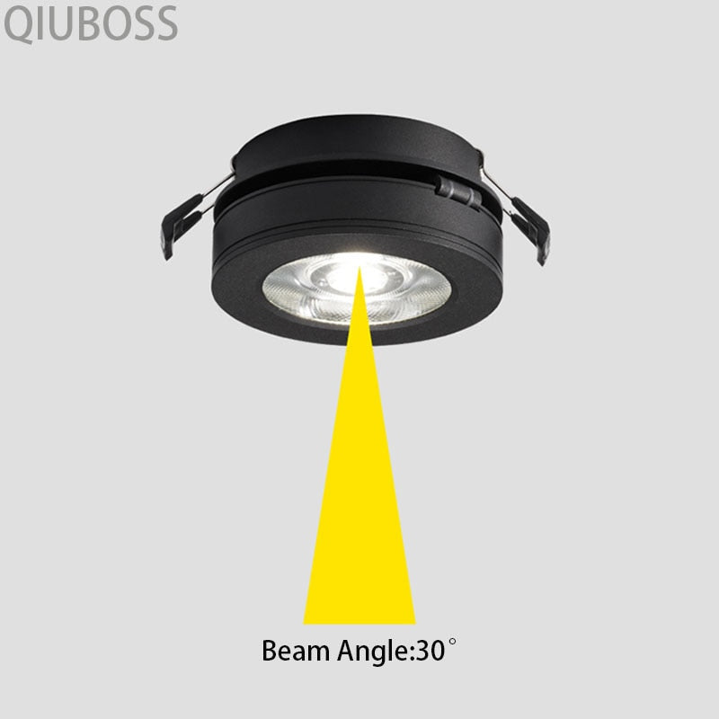 Round Foldable LED Ceiling Downlight LED Recessed Spotlight 7W/9W/12W/15W/18W/20W AC90-260V LED Background Lamps Indoor Lighting