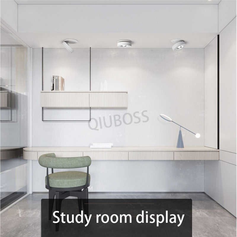 Round Foldable LED Ceiling Downlight LED Recessed Spotlight 7W/9W/12W/15W/18W/20W AC90-260V LED Background Lamps Indoor Lighting