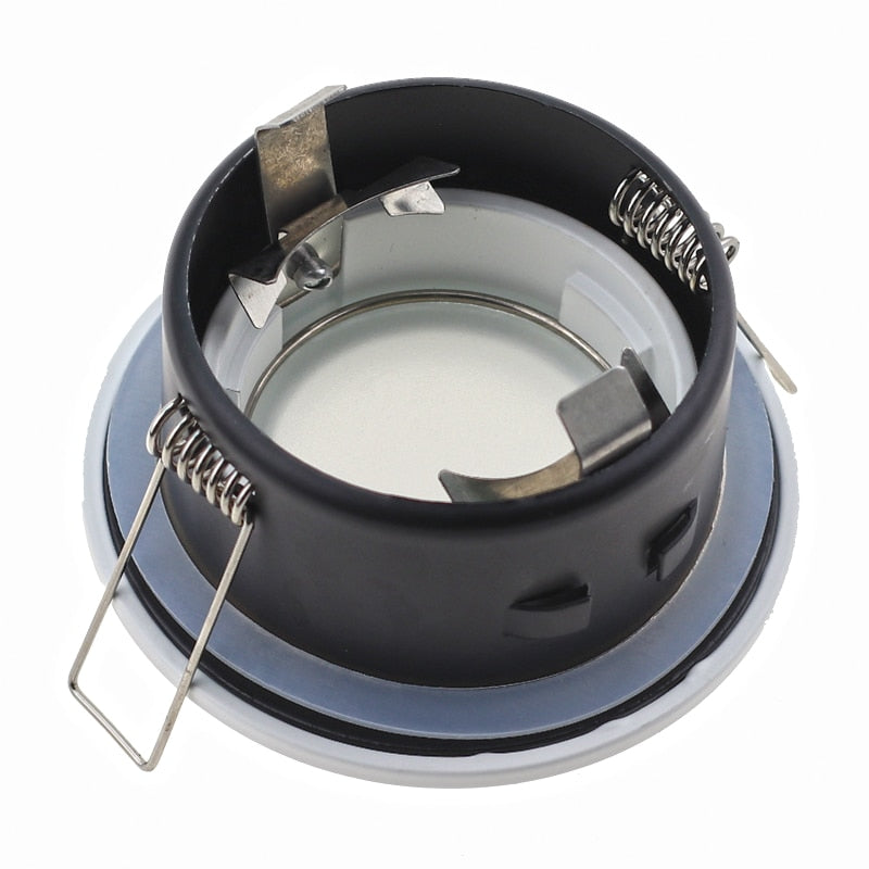 White/Nickel/Chrome IP44 Waterproof GU10 MR16 LED Ceiling Downlight Fixture Spot Frame Holder for Bathroom