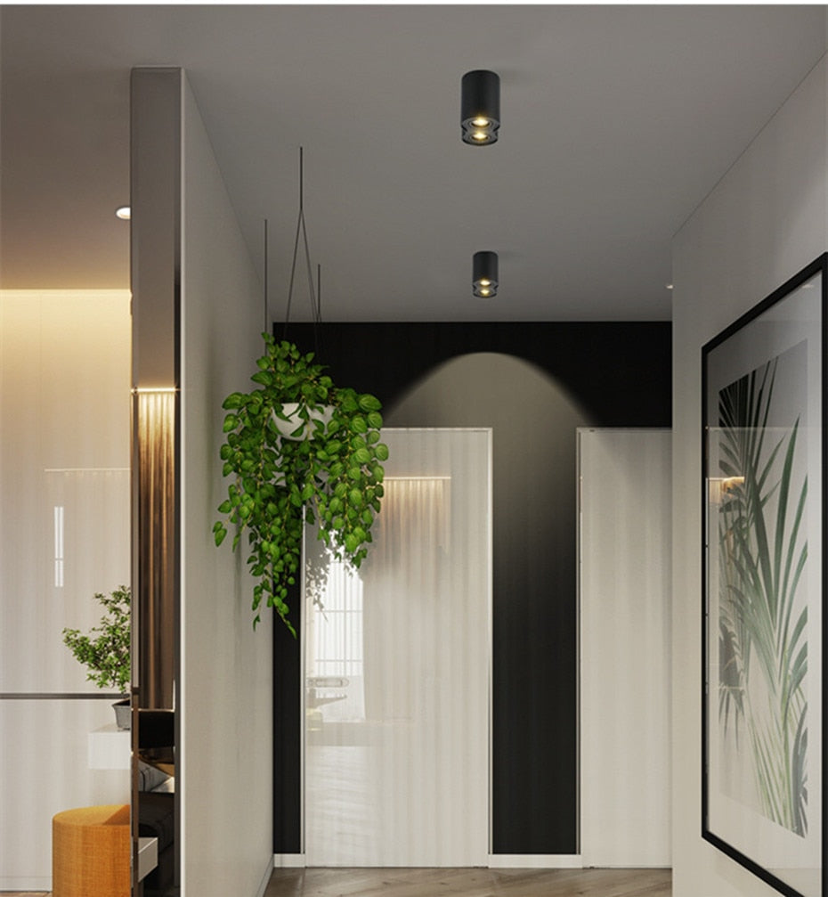 Modern LED Ceiling Spot Lamp 5W 10W 14W GU10 Surface Mounted Dimmable Spotlight Bedroom Bedside Kitchen Balcony Lighting Fixture