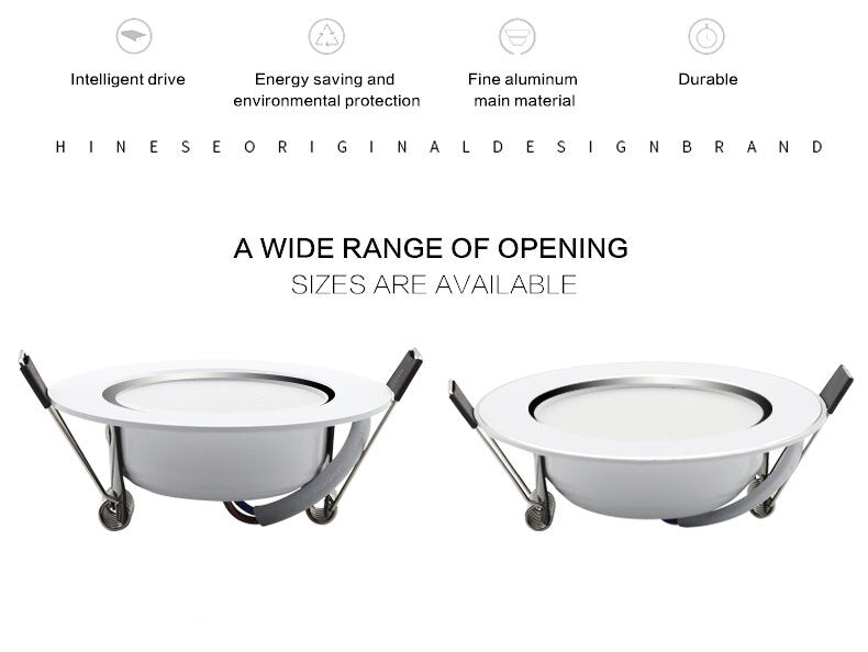 LED Downlight AC 220V 7W 9W 12W 15W 18W Round Recessed Lamp Waterproof LED Spot Lighting Kitchen Indoor Warm White Cold White