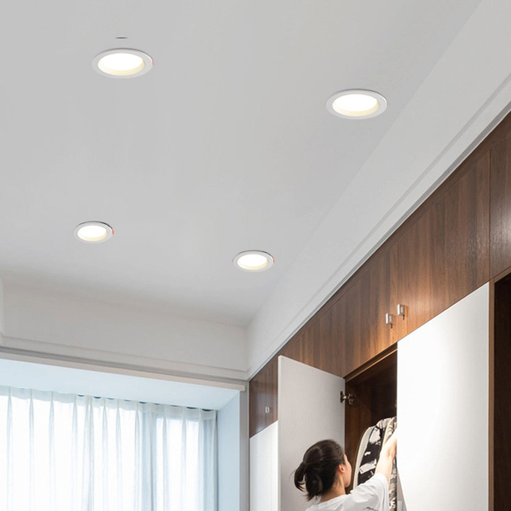 Led Downlight Recessed Spot Led 7W 10W 12W Dimmable Ceiling Lamp Indoor Lighting For Living Room Bedroom Kitchen Office