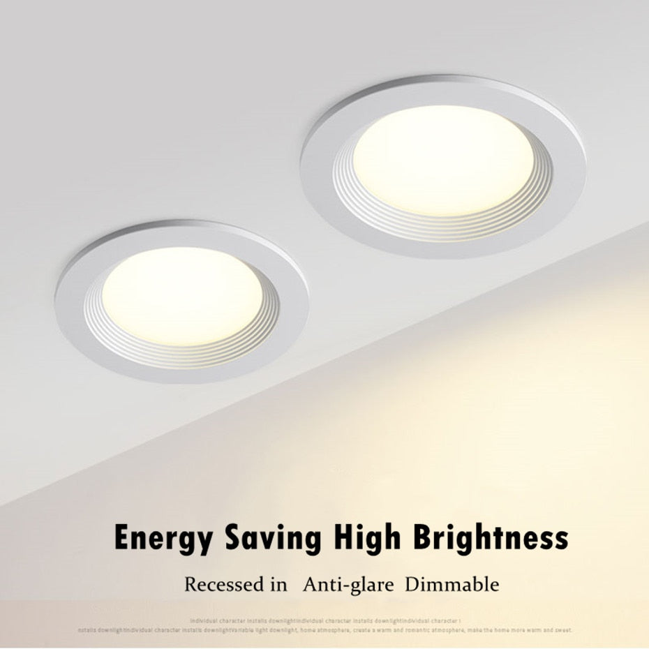 Led Downlight Recessed Spot Led 7W 10W 12W Dimmable Ceiling Lamp Indoor Lighting For Living Room Bedroom Kitchen Office