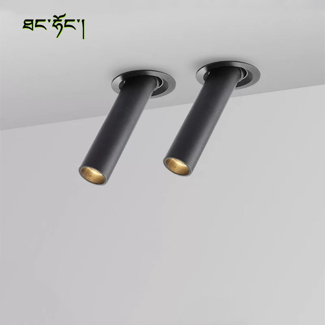 LED downlight long tube spotlight 7W 12W restaurant guest room clothing store home lighting fixture LED spotlight