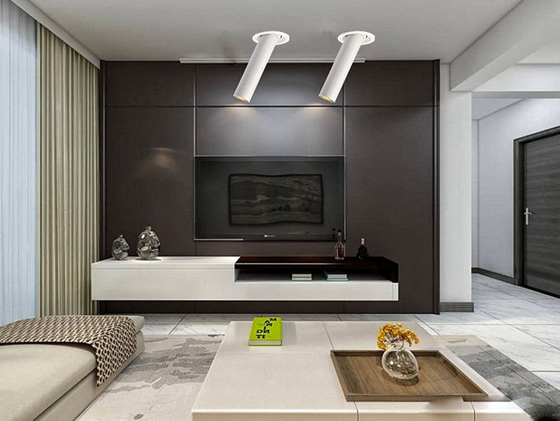 LED downlight long tube spotlight 7W 12W restaurant guest room clothing store home lighting fixture LED spotlight