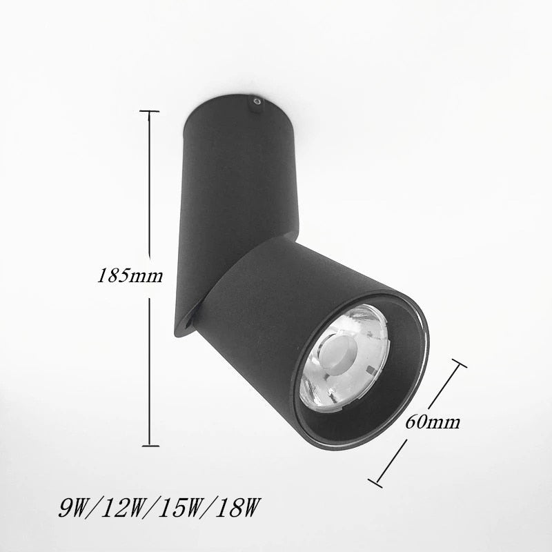 Dimmable Rotating LED Downlights 9W 12W 15W 18W COB LED Ceiling Spot Lights AC110-220V LED Wall Lamp Warm Cold White Indoor Lighting