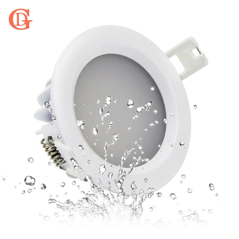 IP65 LED Downlight 5W 7W 9W 12W 15W Waterproof LED DownLights AC220V 230V 240V Recessed Downlight LED Spot For Bathroom