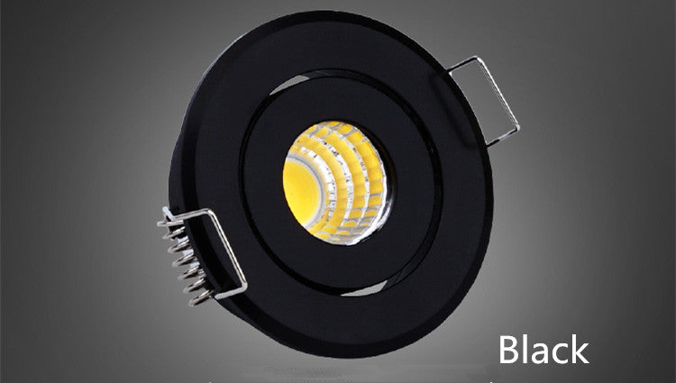 Mini COB 5W Led Spotligh Dimmable 220v LED Downlight Satin Nickel Miniature Jewelry Display 40mm Cut Hole Cabinet Lamp