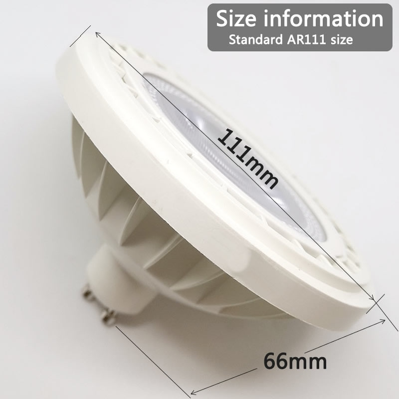 Super bright AR111 LED Spotlight Down-Lamp QR111 Downlight G53 GU10 Base AC 220V DC 12V High quality Warm white Cold white