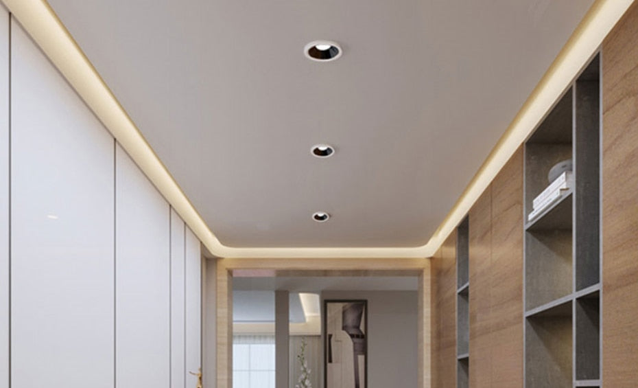 Dimmable waterproof led spot light wall washer COB ceiling light 7W/10W/15W/20W/25W/30W anti-glare aisle downlight spotlight 220v