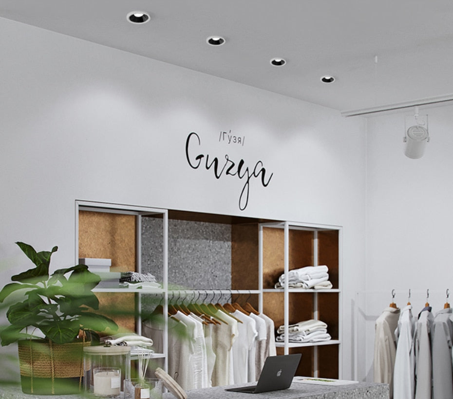 Dimmable waterproof led spot light wall washer COB ceiling light 7W/10W/15W/20W/25W/30W anti-glare aisle downlight spotlight 220v