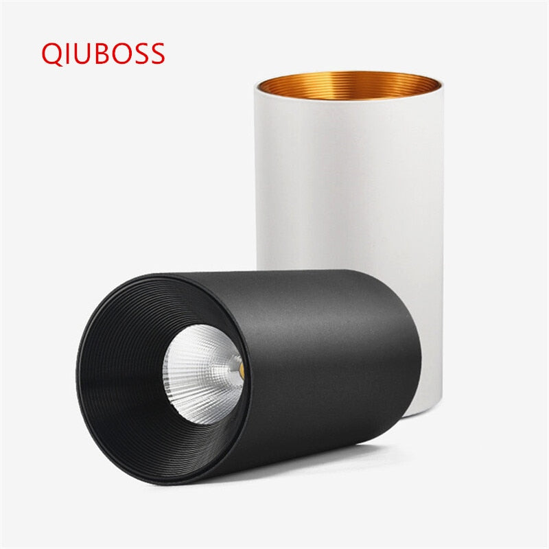 Cylindrical Dimmable COB LED Downlights 10W 12W 15W LED Ceiling Spot Lights AC85~265V LED Ceiling Lamps Background Lighting