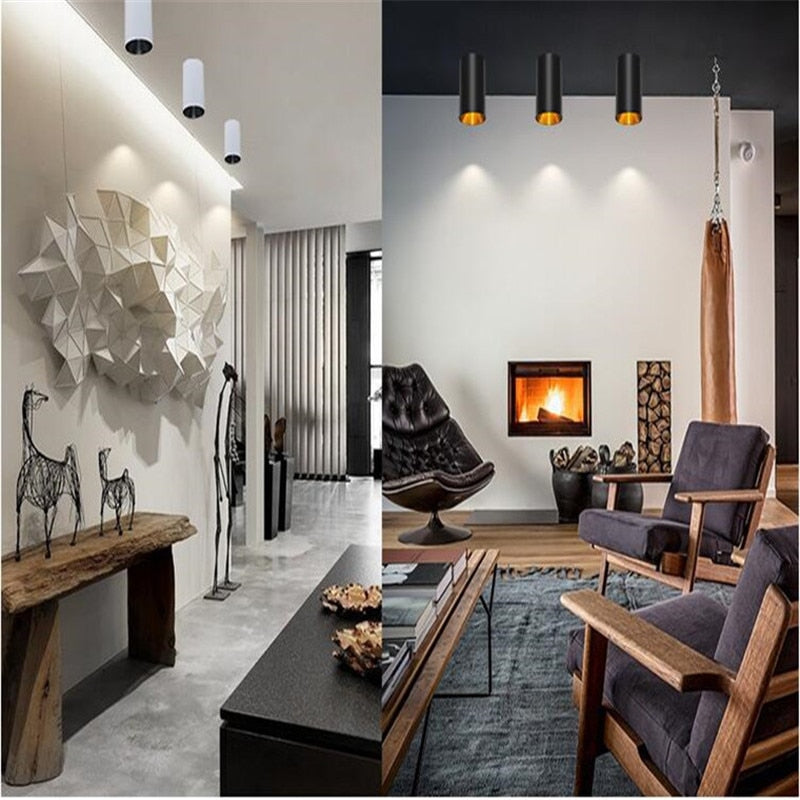 Cylindrical Dimmable COB LED Downlights 10W 12W 15W LED Ceiling Spot Lights AC85~265V LED Ceiling Lamps Background Lighting