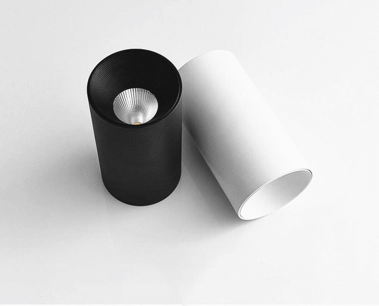 Cylindrical Dimmable COB LED Downlights 10W 12W 15W LED Ceiling Spot Lights AC85~265V LED Ceiling Lamps Background Lighting