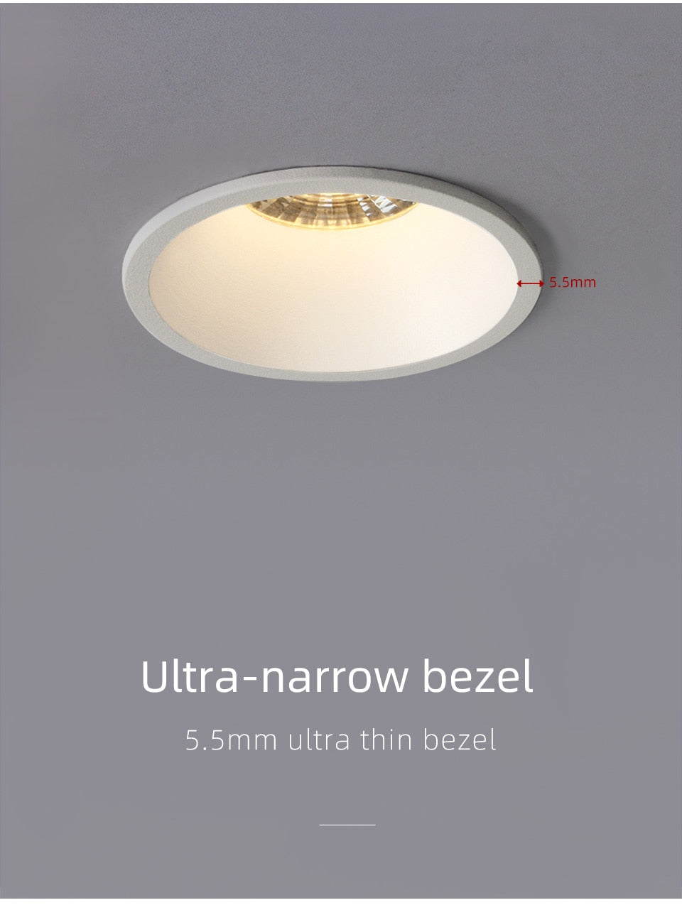 Aislian led Recessed downlight IP65 waterproof ultra-thin large beam angle spot light embedded bathroom shower room toilet
