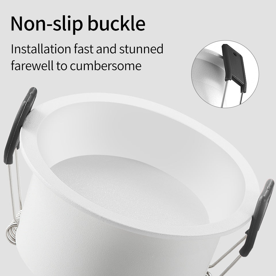 LED Recessed Downlight Indoor Narrow Border Down Light 8W 12W 16W LED Lamp Living Room Aluminum Ceiling High Quality Downlights