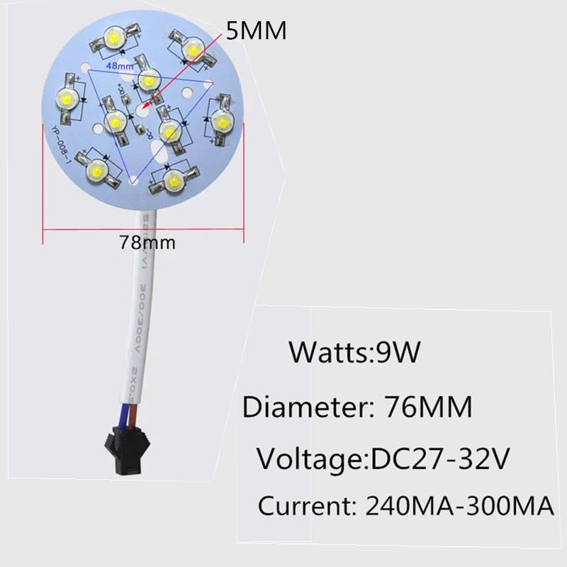 LED High Power Lamp Beads Light PCB 35mli Chip 3W 5W 7W 9W 12W 15W 18W 23mm 32mm 50mm 90mm 100mm For Blubs Downlight Spotlight