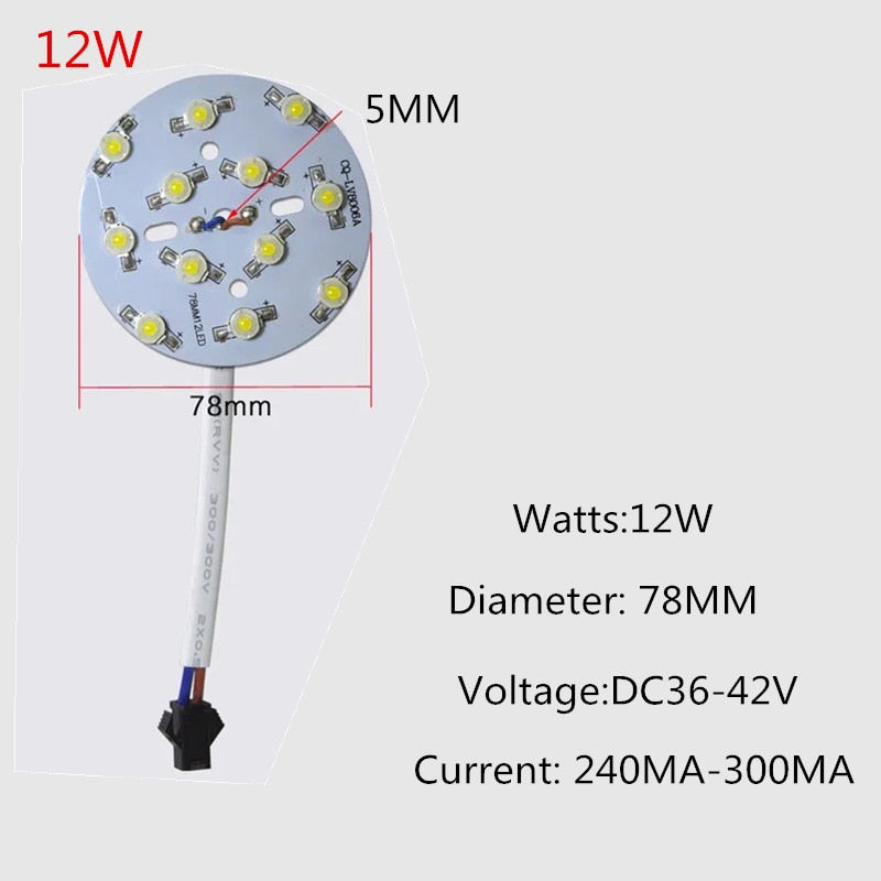 LED High Power Lamp Beads Light PCB 35mli Chip 3W 5W 7W 9W 12W 15W 18W 23mm 32mm 50mm 90mm 100mm For Blubs Downlight Spotlight