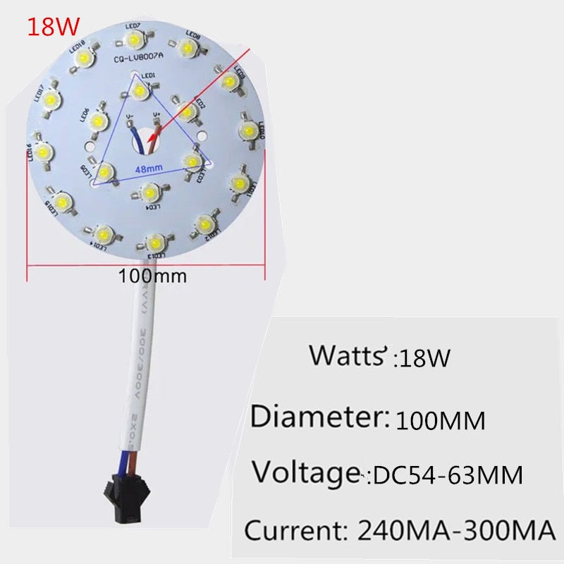 LED High Power Lamp Beads Light PCB 35mli Chip 3W 5W 7W 9W 12W 15W 18W 23mm 32mm 50mm 90mm 100mm For Blubs Downlight Spotlight