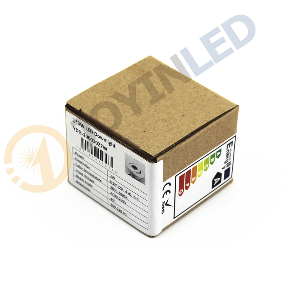 Factory 3W Micro Led Spot Light White Miniature Mini COB LED Downlights 3W Small Recessed Spotlights Cob