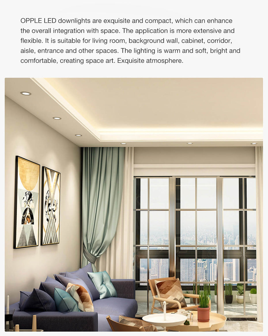 Xaomi OPPLE LED Downlight 3W 120 Degree Round Recessed Lamp Warm/Cool White Led Bulb Bedroom Kitchen Indoor LED Spot Lighting