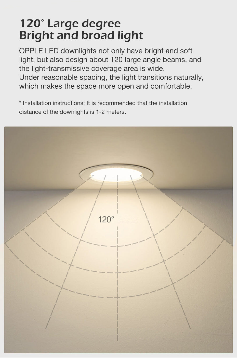 Xaomi OPPLE LED Downlight 3W 120 Degree Round Recessed Lamp Warm/Cool White Led Bulb Bedroom Kitchen Indoor LED Spot Lighting