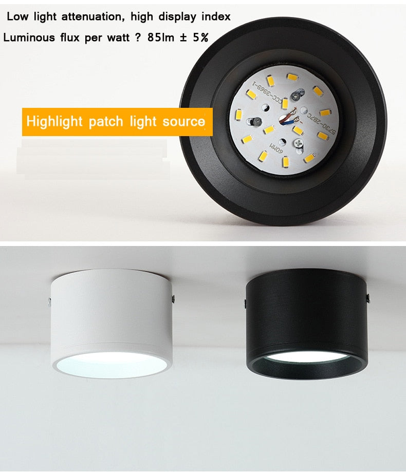 LED Downlight Surface Mounted Ceiling light No opening 5W 7W 9W 12W 15W modern Led ceiling light spotlight interior Lighting lamps