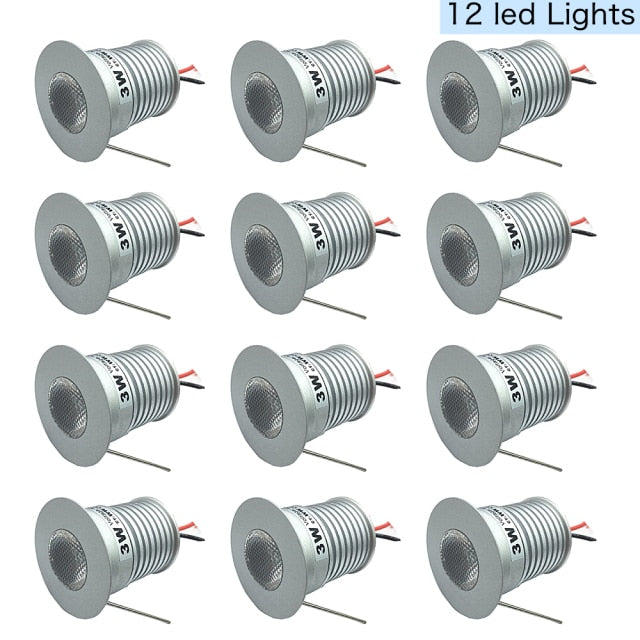 DC12V Mini LED Downlight 3W Indoor Ceiling Spotlight 30mm Recessed Home Bedroom Kitchen Spot Light 24V Showcase Cabinet Lighting