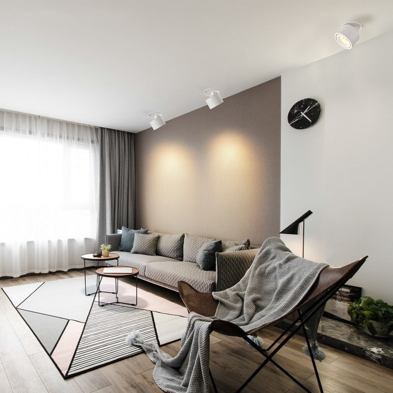 Foldable and Rotating Recessed LED Downlight 9W COB Ceiling Spot Light 12W Dimmable 110V 220V 15W Warm White For Living Room