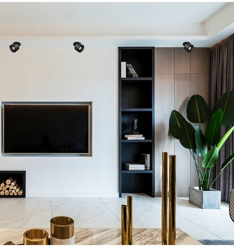 Foldable and Rotating Recessed LED Downlight 9W COB Ceiling Spot Light 12W Dimmable 110V 220V 15W Warm White For Living Room